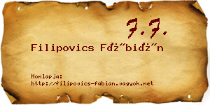 Filipovics Fábián névjegykártya